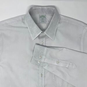Brooks Brothers Milano Fit‎ 1818 White Men's Long Sleeve Shirt Size Large